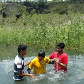 Baptizing the new believers